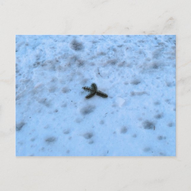 Cartão Postal De Festividades Christmastime em Nova Inglaterra (Frente)