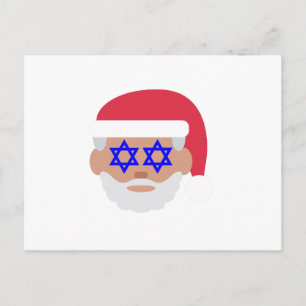 Cartão Postal De Festividades christmukkah santa claus emoji