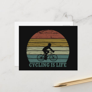 Cartão Postal De Festividades ciclismo de vintage