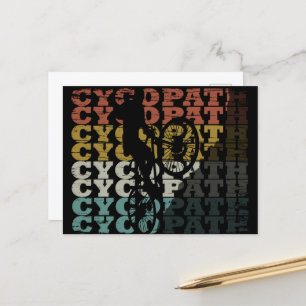 Cartão Postal De Festividades Ciclo engraçado do Cycopath