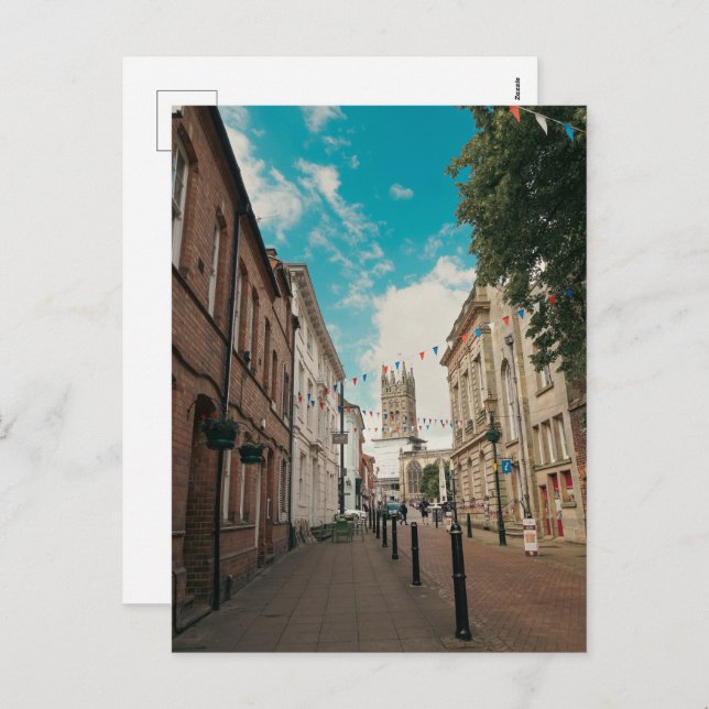 Cartão Postal De Festividades Cidade do país inglês (Frente/Verso)