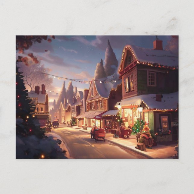 Cartão Postal De Festividades Cidade Pequena Natal 5 (Frente)