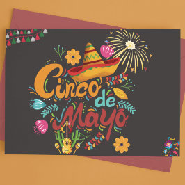 Cartão Postal De Festividades Cinco De Mayo