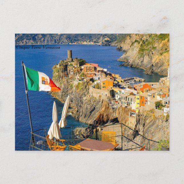 Cartão Postal De Festividades Cinque Terre Vernazza, Itália (Frente)