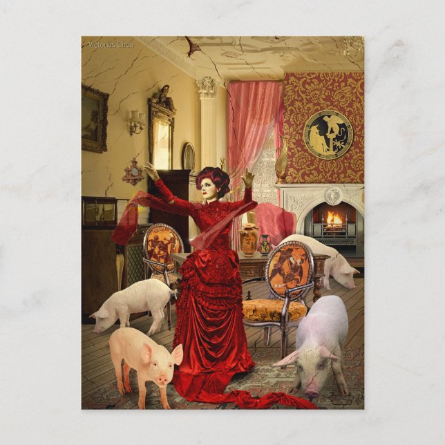 Cartão Postal De Festividades Circo Vitoriano (Frente)