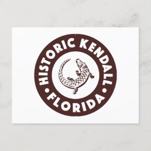 Cartão Postal De Festividades Círculo Kendall da Flórida - Castanho