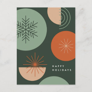 Cartão Postal De Festividades Círculos de Feriado de abstrato