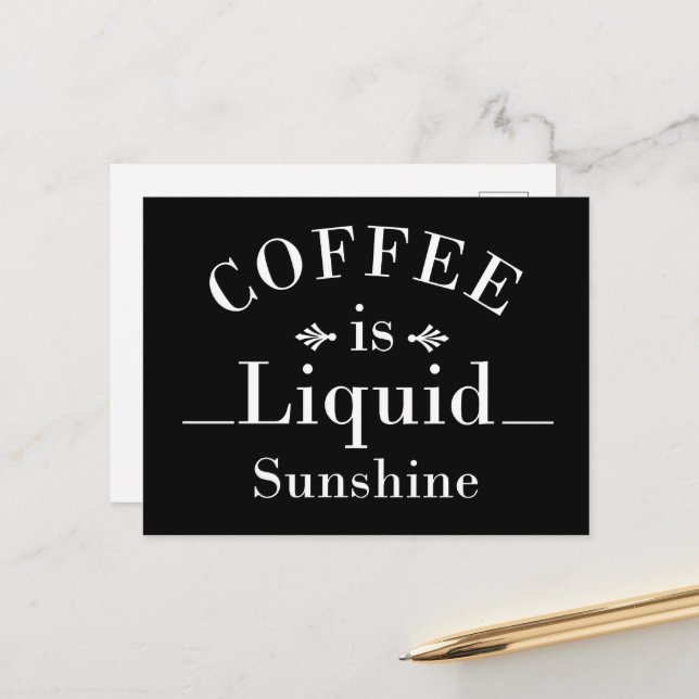 Cartão Postal De Festividades Citações engraçadas para beber café (Frente/Verso In Situ)