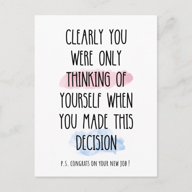 Cartão Postal De Festividades Claramente Você Estava Pensando Em Si Mesmo (Frente)