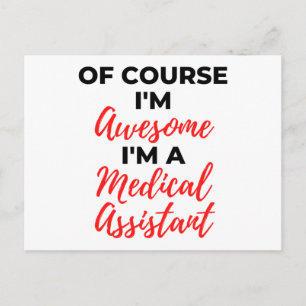 Cartão Postal De Festividades Claro que sou Incrível sou uma Assistente Médica 2