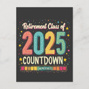 Cartão Postal De Festividades Classe de aposentadoria de 2025 na graduação do pr