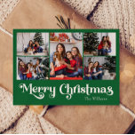 Cartão Postal De Festividades Clássico, Simples e Feliz Natal Cinco Foto<br><div class="desc">Celebre a temporada com este simples e único e clássico e verde Feliz Natal Cinco cartões postais de Natal com um toque de charme vintage. A design minimalista apresenta uma elegante paleta de cor verde e branca, evocando o espírito aconchegante do inverno. O seu apelo moderno e divertido, aliado à...</div>