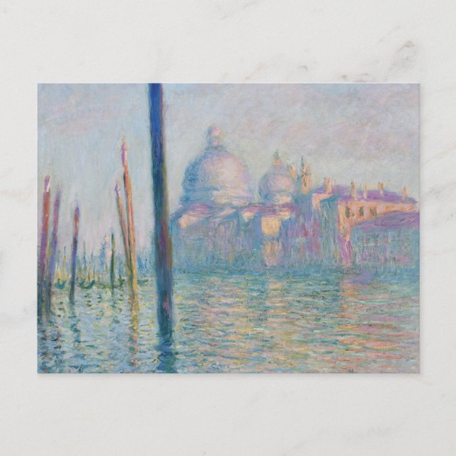 Cartão Postal De Festividades Claude Monet Grande Canal Veneza Itália Viagem (Frente)