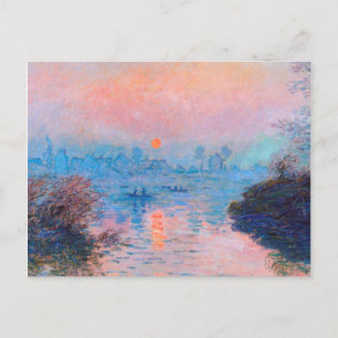 Cartão Postal De Festividades Claude Monet - Sunset No Sena