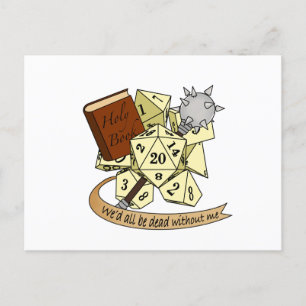 Cartão Postal De Festividades Cleric Dice Design