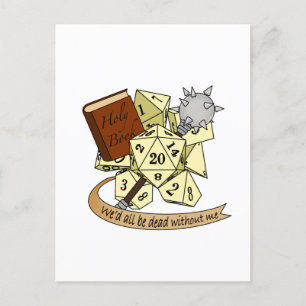 Cartão Postal De Festividades Cleric Dice Design