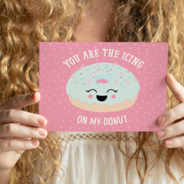 Cartão Postal De Festividades Cobertura Para o Meu Donut Dia dos Namorados Diver