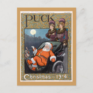 Cartão Postal De Festividades Cobrir da Revista Puck Natal 1904