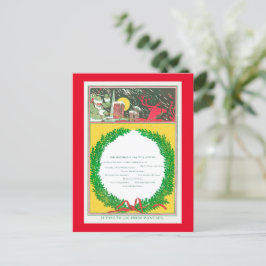 Cartão Postal De Festividades Cobrir de Natal