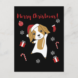 Cartão Postal De Festividades Cocker Spaniel Christmas Dog Winter Animals Dogs