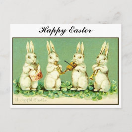 Cartão Postal De Festividades Coelhinhos da Páscoa do Musical do vintage