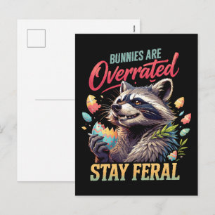Cartão Postal De Festividades Coelhinhos São Superestimados Fique Feral