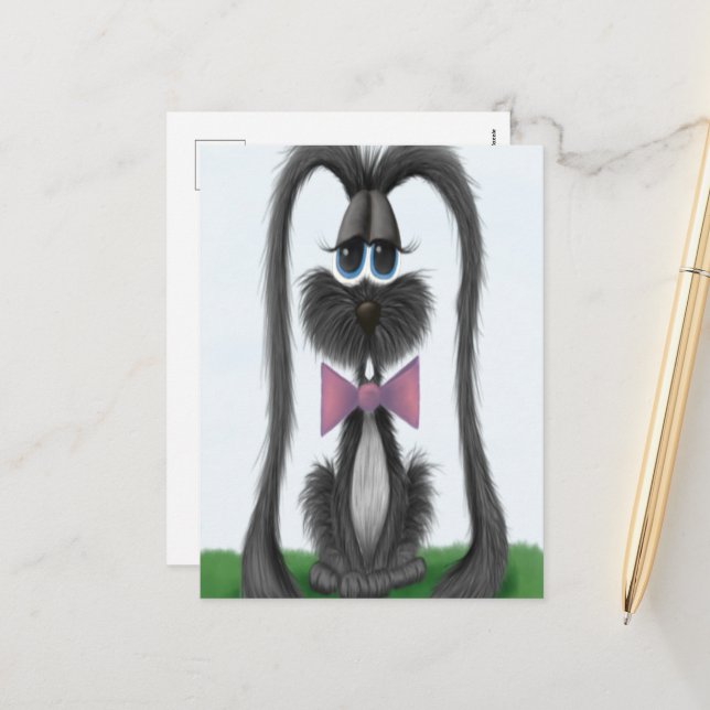 Cartão Postal De Festividades Coelho Adorável (Frente/Verso In Situ)