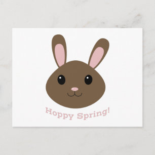 Cartão Postal De Festividades Coelho Alegre da Primavera