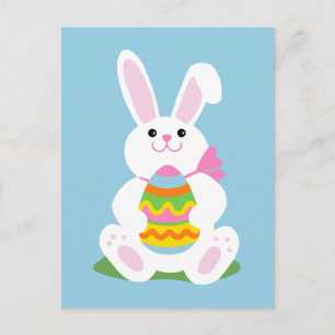Cartão Postal De Festividades Coelho da Páscoa