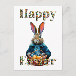 Cartão Postal De Festividades Coelho da Páscoa