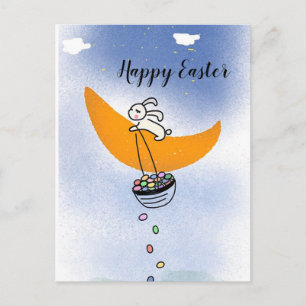 Cartão Postal De Festividades Coelho da Páscoa