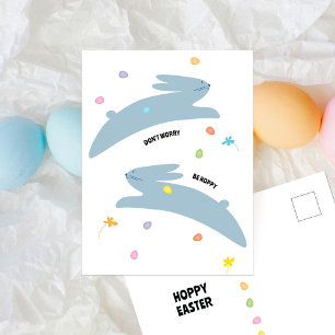 Cartão Postal De Festividades Coelho da Páscoa Alegre Páscoa Minimalista Moder