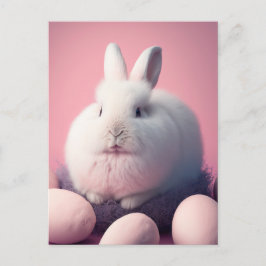 Cartão Postal De Festividades Coelho da Páscoa e Ovos