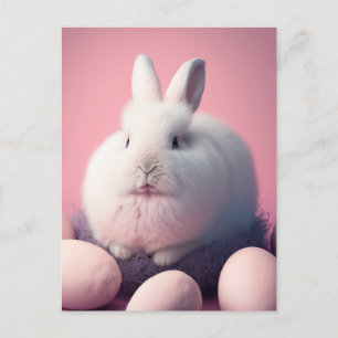 Cartão Postal De Festividades Coelho da Páscoa e Ovos