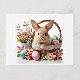 Cartão Postal De Festividades coelho de Páscoa