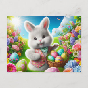 Cartão Postal De Festividades Coelho de Páscoa
