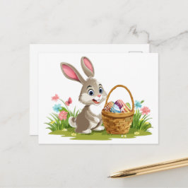Cartão Postal De Festividades coelho de Páscoa
