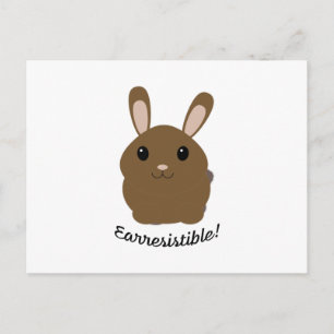 Cartão Postal De Festividades Coelho Irresistível