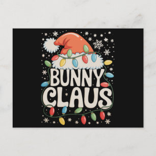 Cartão Postal De Festividades Coelho Papai Noel Natal Festa de Natal Férias Famí