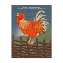 Coffee Addicted Rooster Postcards