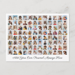 Cartão Postal De Festividades Colagem de 96 Fotos Adicione Seu Próprio Recado