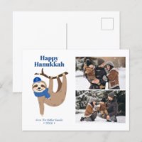Colagem de Fotografias Cute Hanukkah Sloth 2
