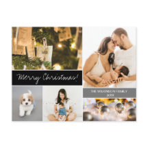 Colagem de Fotos da Família Moderna Feliz Natal