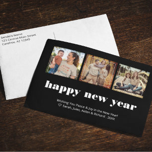 Cartão Postal De Festividades Colagem de fotos de feriado moderna