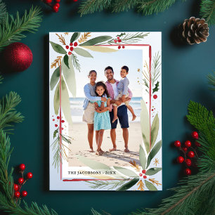 Cartão Postal De Festividades Colagem de Fotos de Mola Marinha de Natal