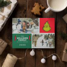 Colagem de Fotos de Natal da Família Grinch