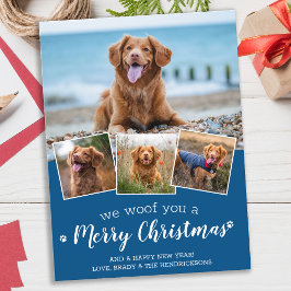 Cartão Postal De Festividades Colagem de Fotos de Pet de Cães Personalizados Fel