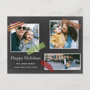 Cartão Postal De Festividades Colagem de Fotos Múltiplas por Fita Washington Ch