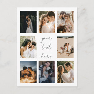 Cartão Postal De Festividades Colagem de Fotos Personalizadas Família Imagem