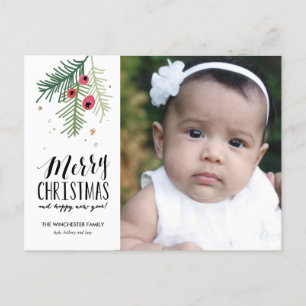 Cartão Postal De Festividades Coleção de Berry de feliz